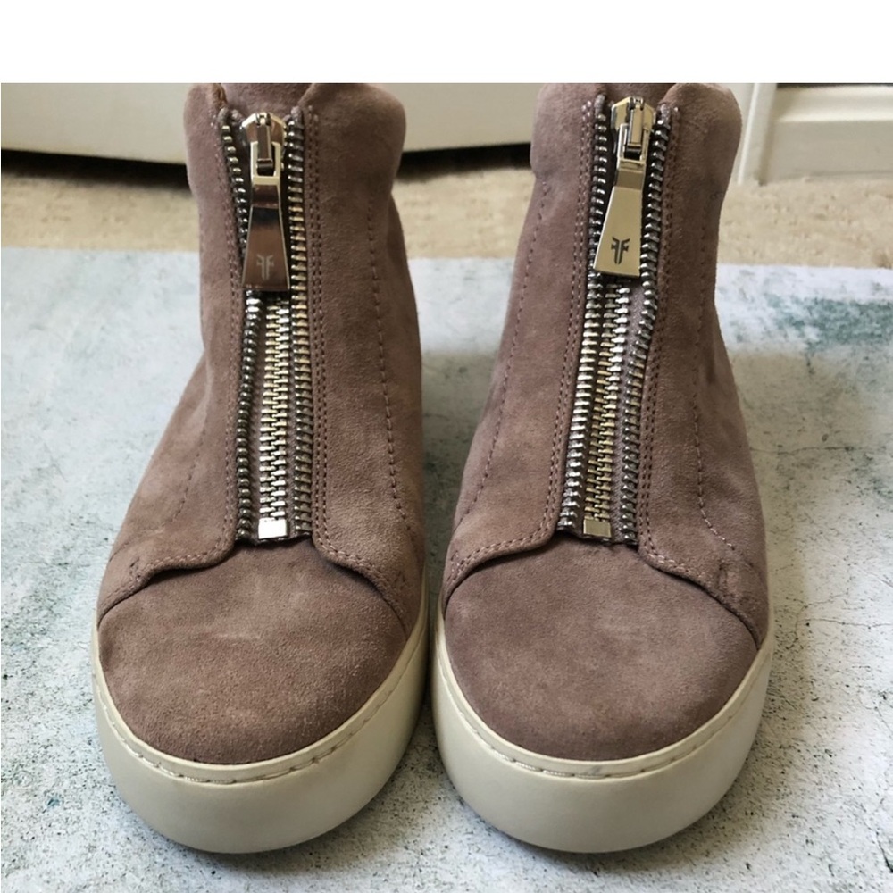 FRYE • Lena Suede High Top Zipper Sneaker